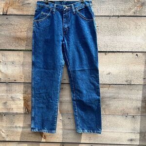 Wrangler Men's Five Star Premium Straight Leg Jeans Dark Stone Wash Size 32x29